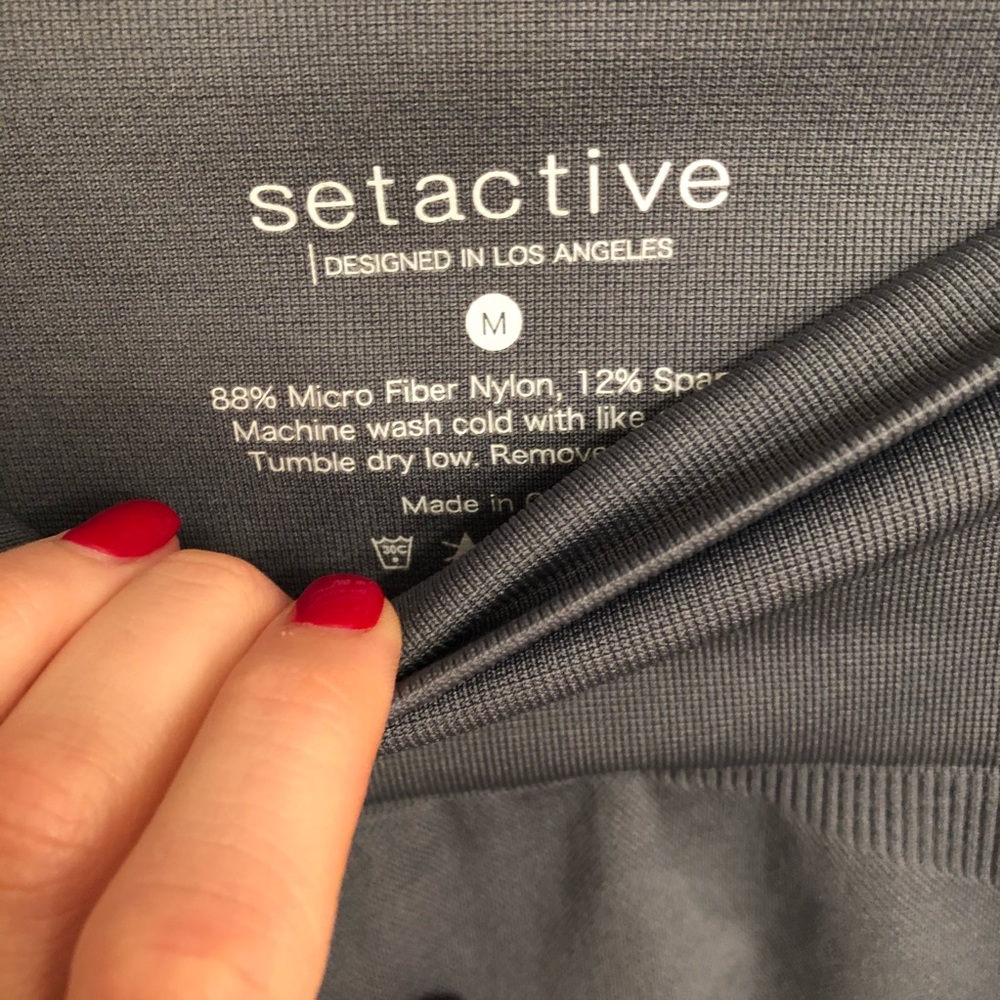 ✖️SOLD✖️Set Active ribbed too in slate Small - Picture 16 of 16
